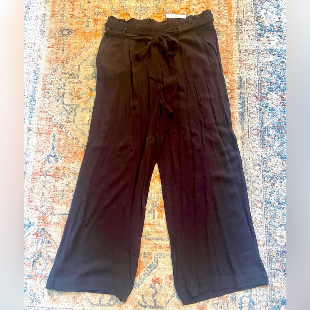 Black Women's Wide-Leg bathing suit coverup pants